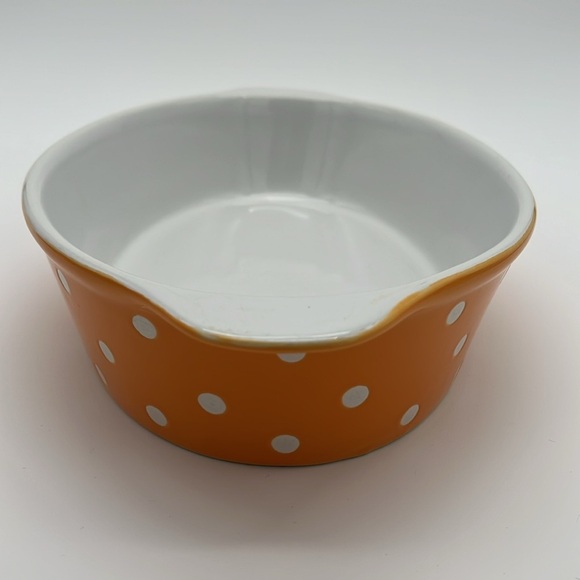 Signatures Housewares Oval Orange Polka Dot Baking Dish 13.5"x8.75"x4" - Picture 5 of 14